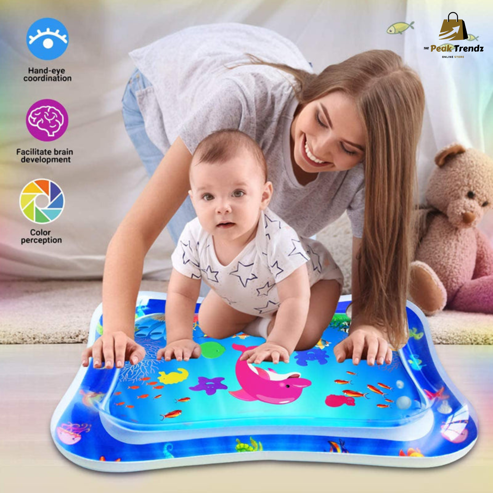 Baby Water Play Mat for Infants – Tummy Time Activity Mat | The Peak Trendz