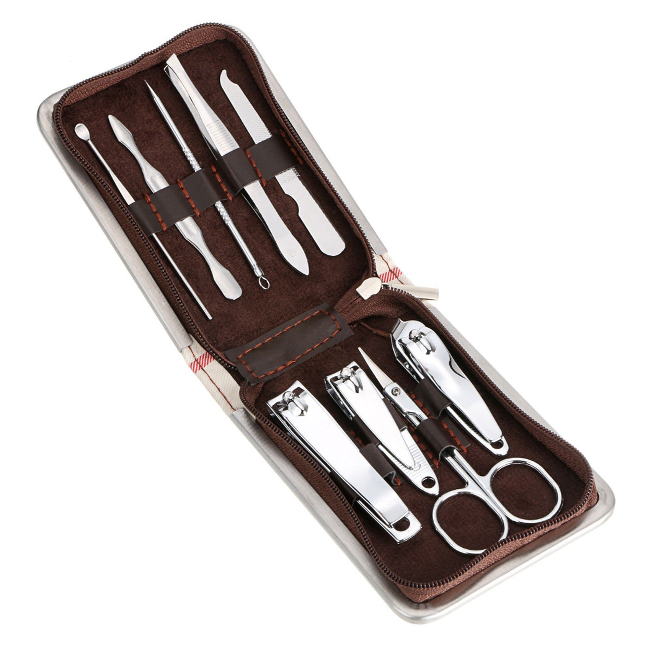 16 PCS Manicure & Pedicure Set – Stainless Steel Grooming Kit with Leather Case (Professional Nail Care)