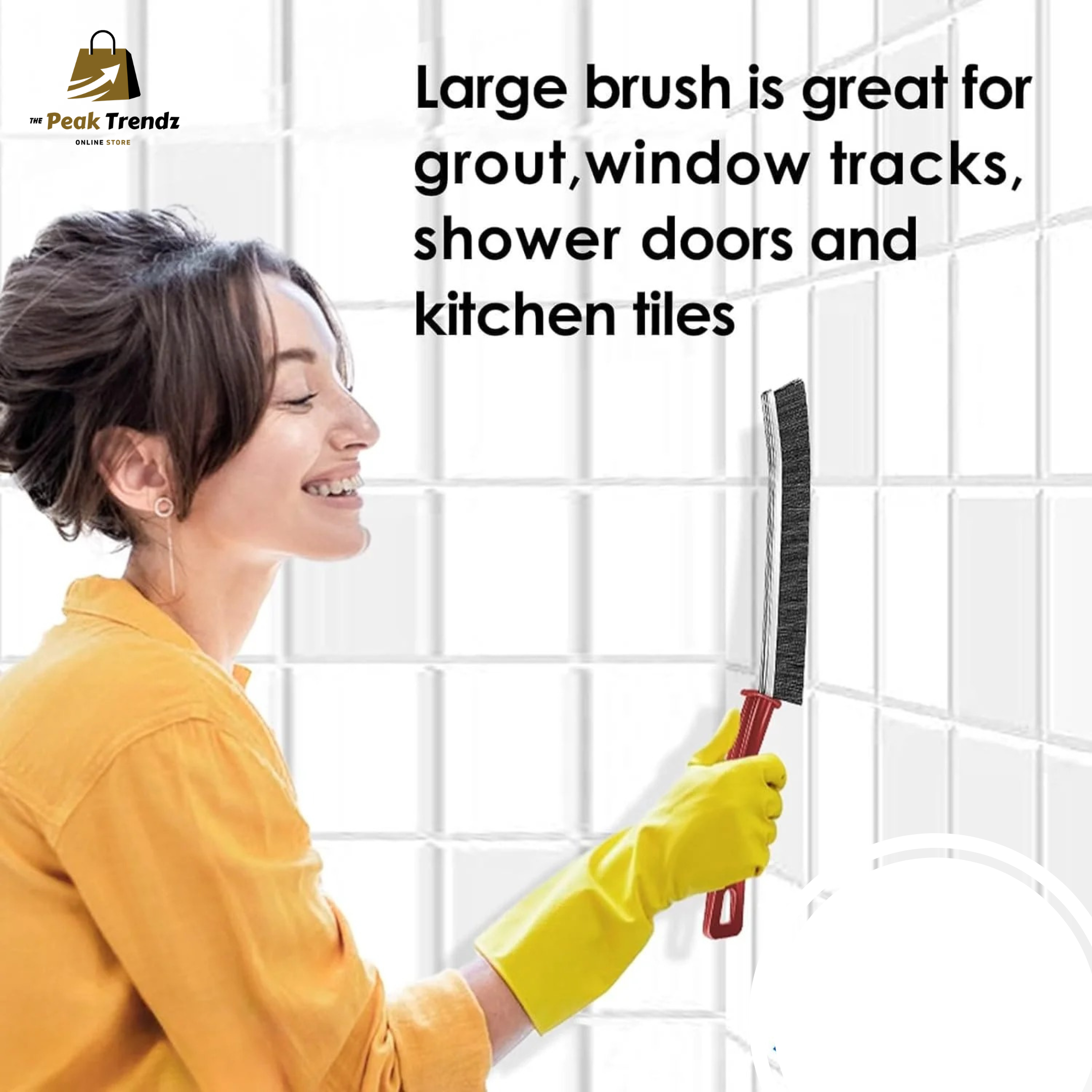 2 Pcs Bristle Gap Cleaning Brush – Deep Clean Corners, Windows & Narrow Spaces Easily