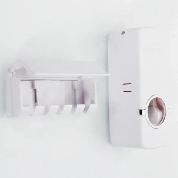 Best Quality Toothpaste Dispenser & Toothbrush Holder Set – Automatic Wall Mount Bathroom Organizer