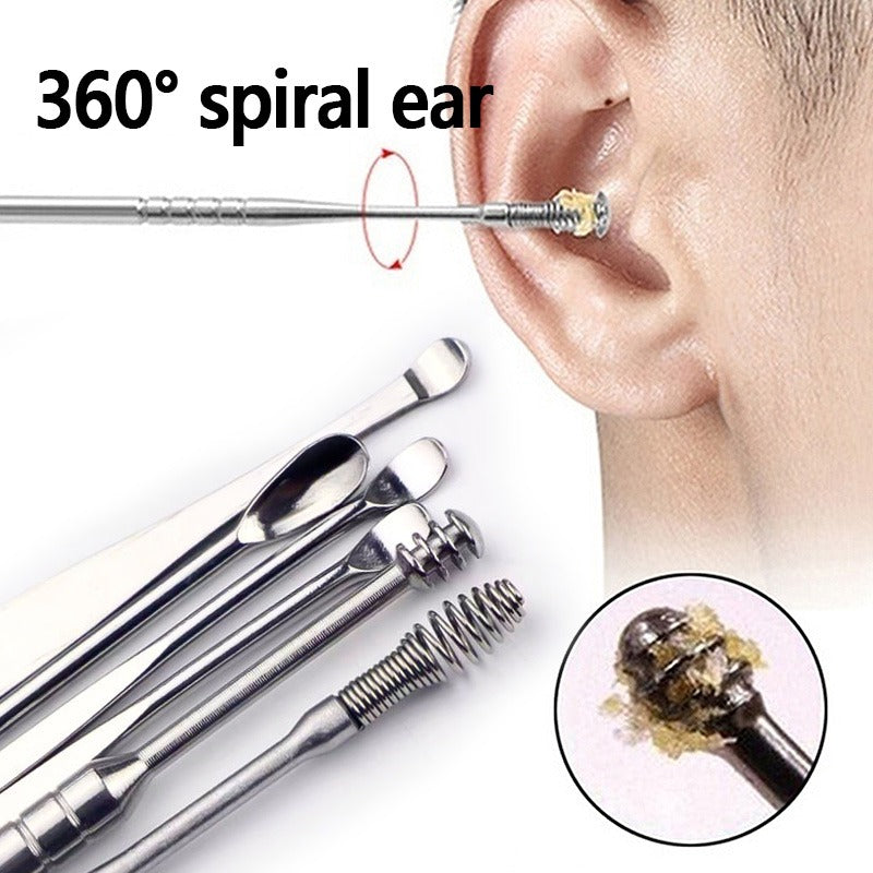 Ear Wax Removal Tool Set – 6-in-1 Stainless Steel Ear Cleaning Kit | Safe & Reusable Earwax Cleaner