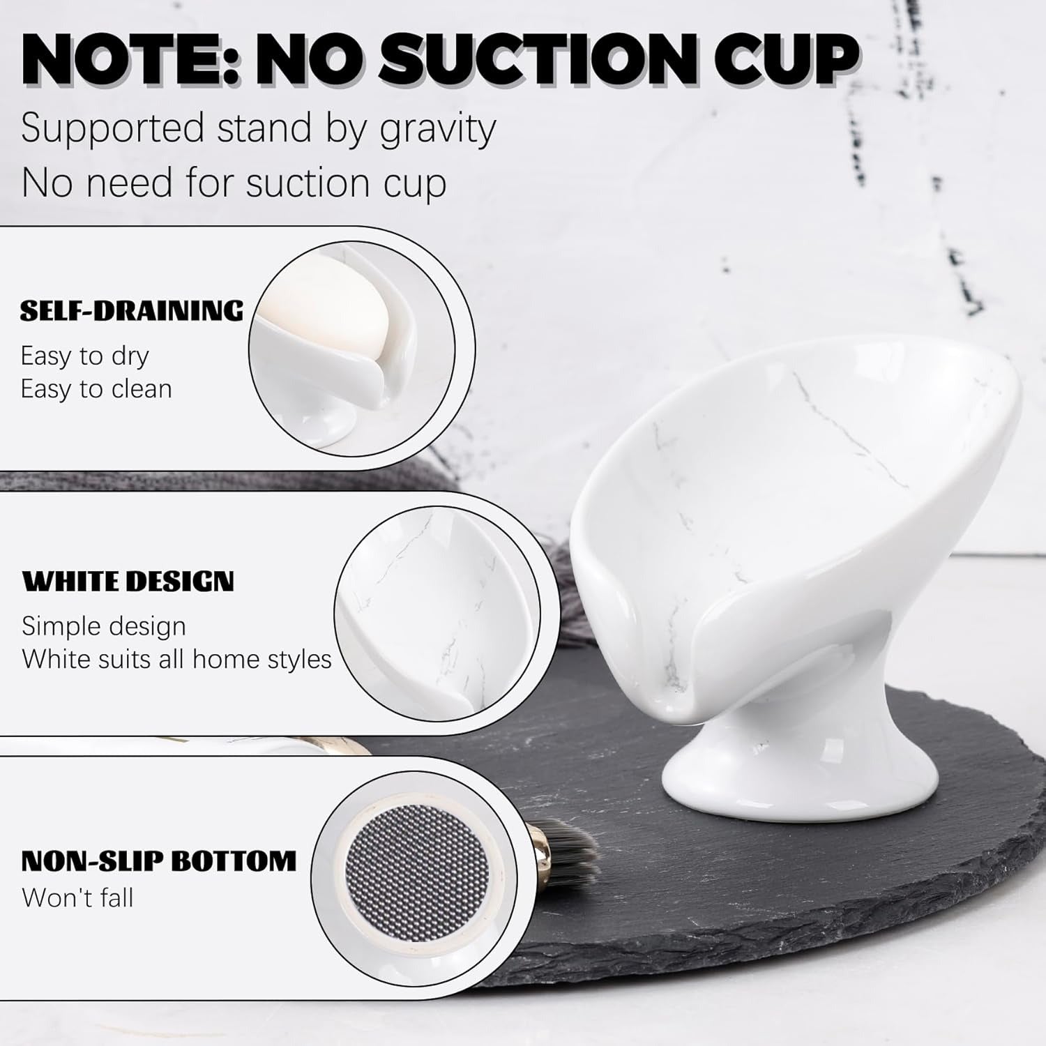 Leaf Shape Soap Holder – Self-Draining Bathroom Soap Box Dish & Storage Tray