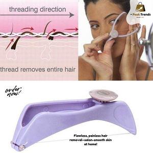 Mini Facial Hair Remover – Spring Threading Epilator for Women, Painless Hair Removal for Face, Eyebrows & Cheeks