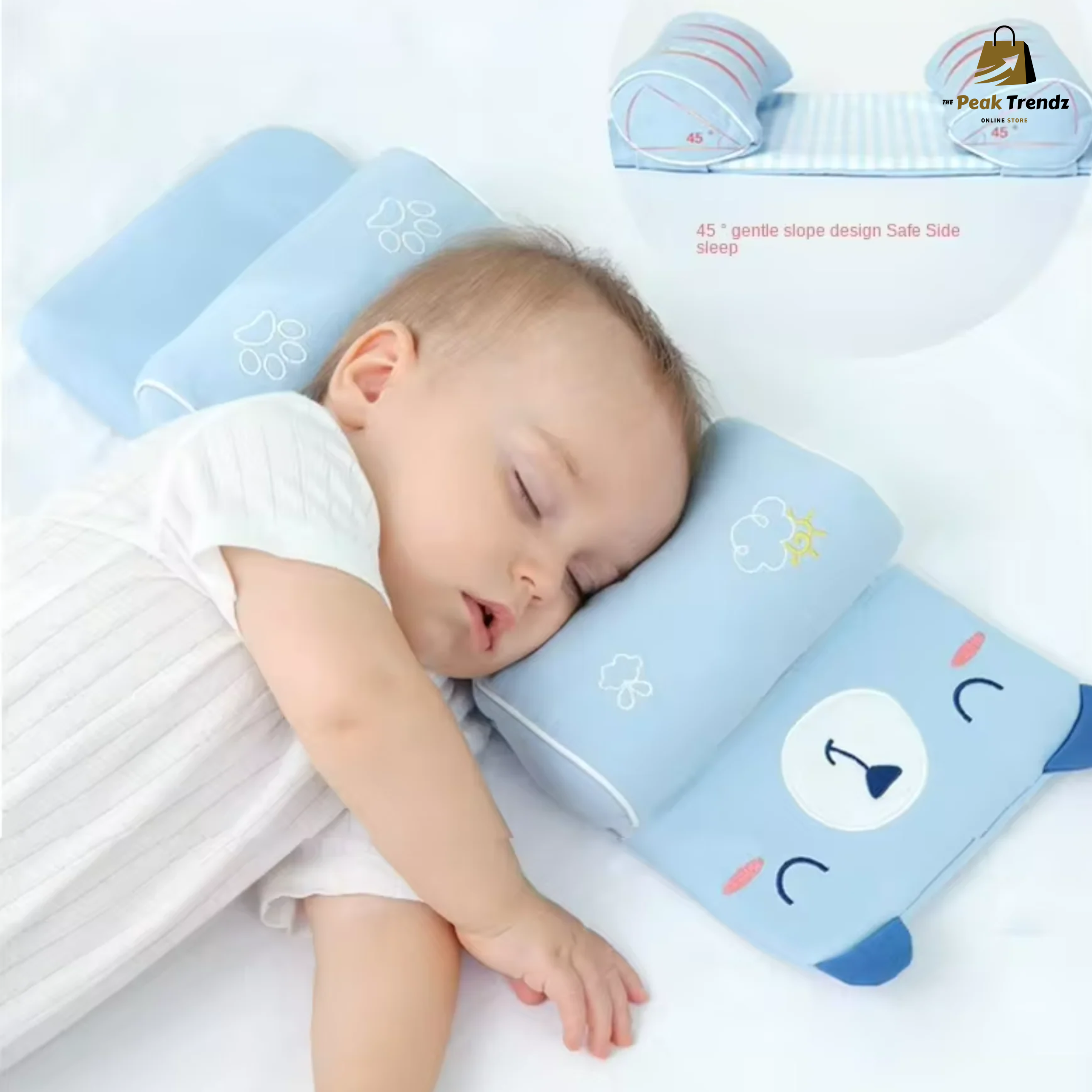 Baby Shaping Head Support Pillow – Soft Infant Pillow for Flat Head Prevention & Comfortable Sleep