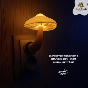 LED Mushroom Night Light – Automatic Soft Glow for a Cozy Bedroom!