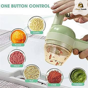 4-in-1 Electric Vegetable Cutter – Chop, Slice & Dice in Seconds!