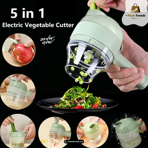 4-in-1 Electric Vegetable Cutter – Chop, Slice & Dice in Seconds!