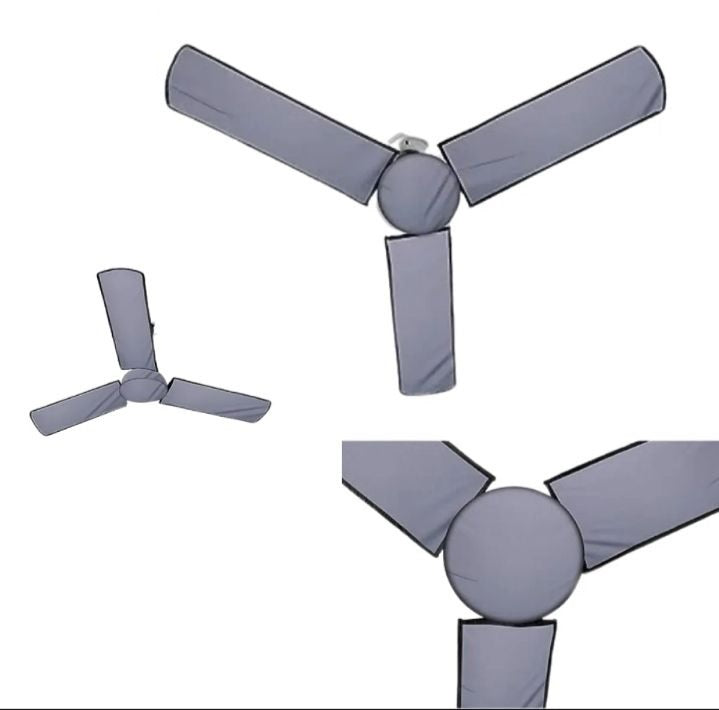 Waterproof & Dustproof Ceiling Fan Covers with Motor Cover – Grey | 1 to 5 Fan Set in Pakistan
