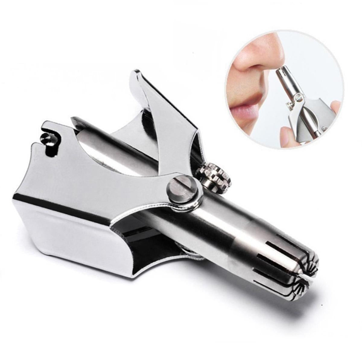 Stainless Steel Manual Nose Trimmer – Washable Nose & Ear Hair Remover for Men in Pakistan