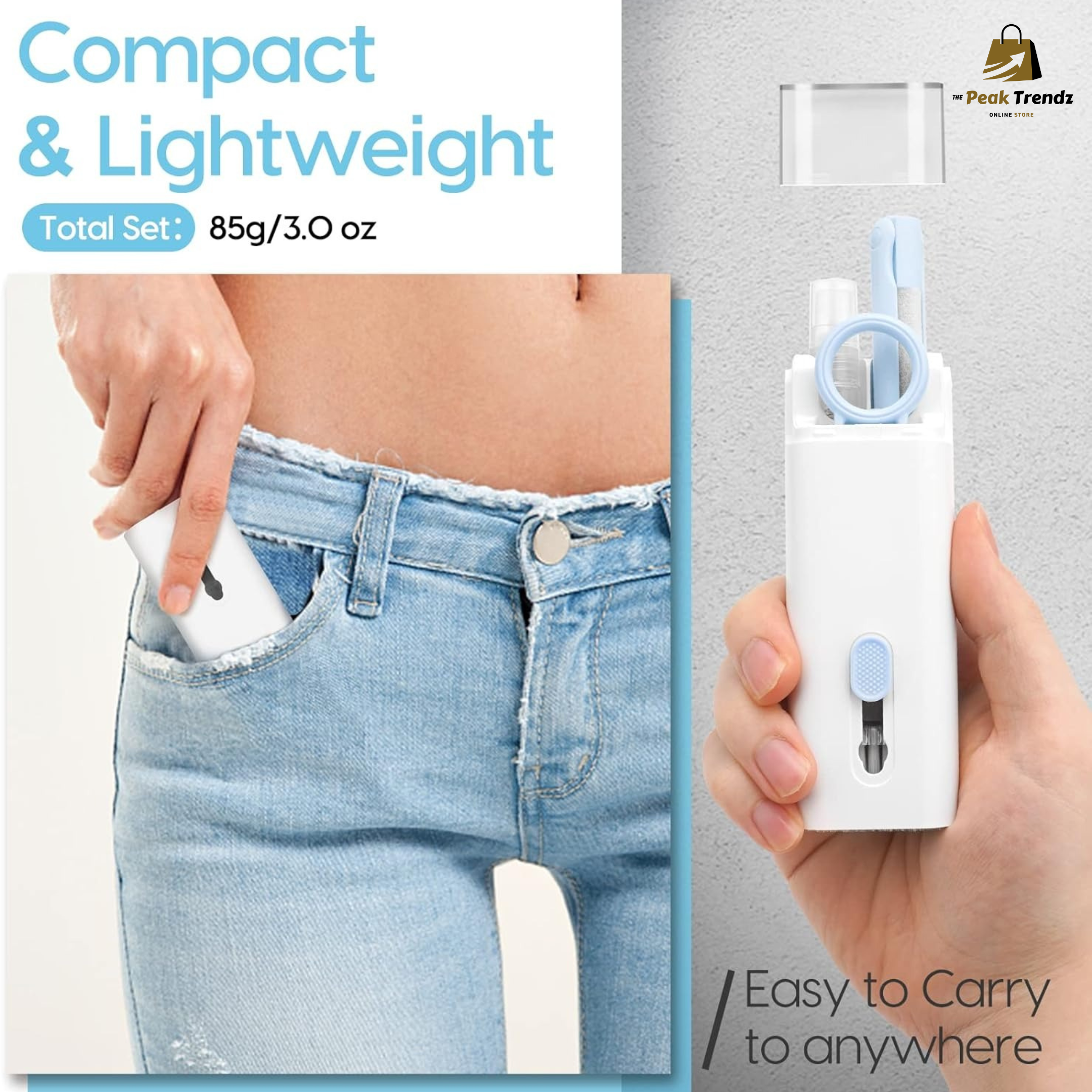 7 in 1 Keyboard Cleaner Kit | Multi-Function Cleaning Tool for Laptop, Earbuds & Electronics